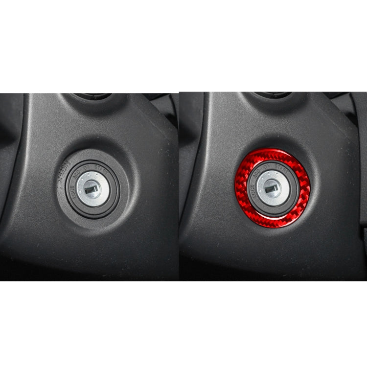 Sleek Carbon Fibre Ignition Key Ring Sticker for 2014-2018 Toyota Corolla - Universal Fit
