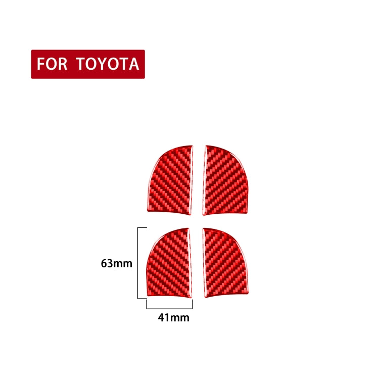 Set of 4 Carbon Fibre Decorative Stickers for Inner Door Bowls - Toyota Corolla 2014-2018