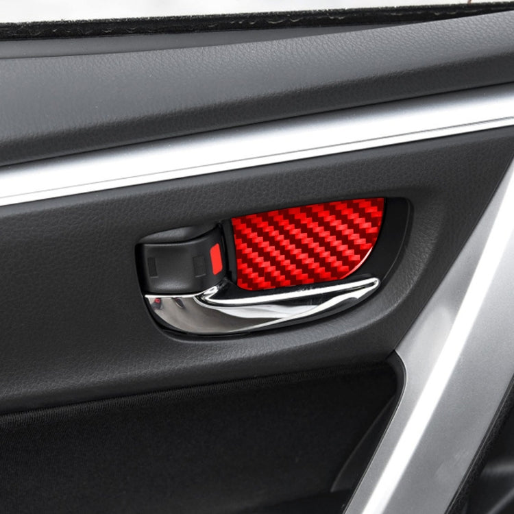 Set of 4 Carbon Fibre Decorative Stickers for Inner Door Bowls - Toyota Corolla 2014-2018