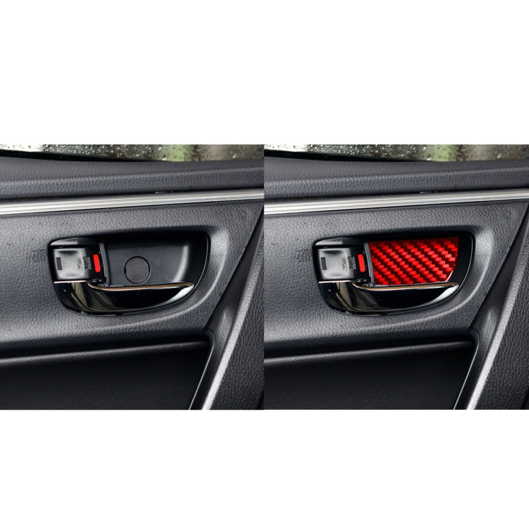 Set of 4 Carbon Fibre Decorative Stickers for Inner Door Bowls - Toyota Corolla 2014-2018