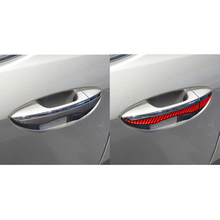 8 PCS / Set Carbon Fiber Car Outer Handle Decorative Sticker for Toyota Corolla 2014-2018,Left and Right Drive Universal