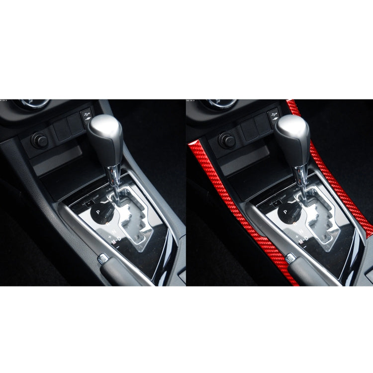 Carbon Fibre Gear Side Accent Stickers – 2 Piece Set for Toyota Corolla (2014-2018) Left Drive