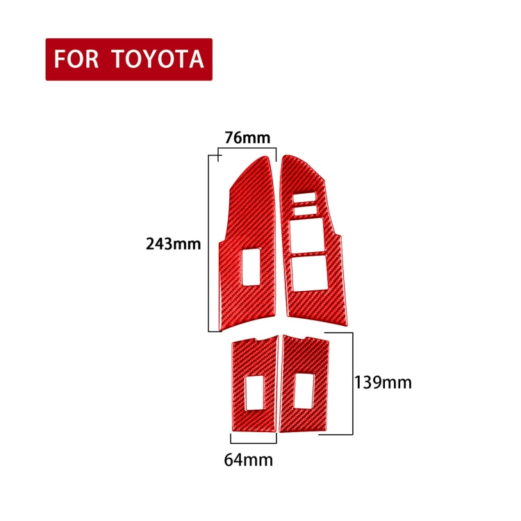 Carbon Fibre Decorative Stickers Set for Toyota Corolla 2014-2018 (Left Drive) - 4 Pieces
