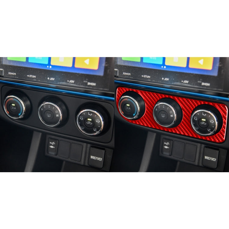 Carbon Fibre Decorative Sticker for Toyota Corolla Air Conditioning Switch Panel (2014-2018, Right Drive)