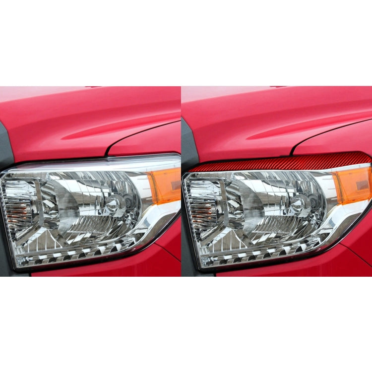 2 PCS / Set Carbon Fiber Car Headlight Eyebrow Decorative Sticker for Toyota Tundra 2014-2018,Left and Right Drive Universal