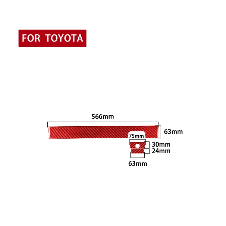 Set of 3 Carbon Fibre Glove Box Decorative Stickers for Toyota Tundra (2014-2018) - Right-Hand Drive