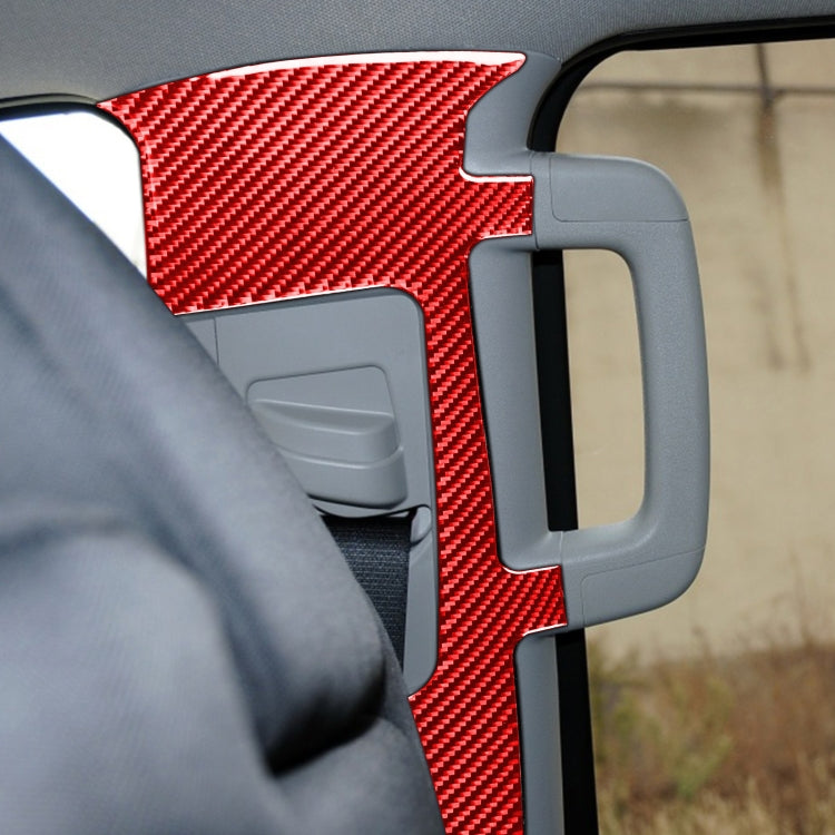 Carbon Fibre Seat Belt Panel Stickers for 2014-2018 Toyota Tundra - 2 Piece Set
