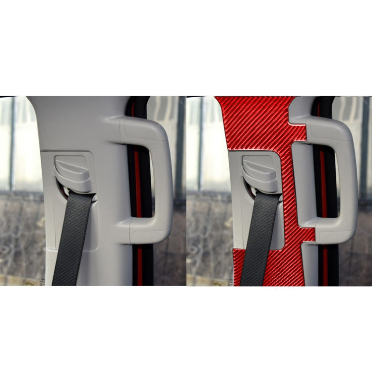 Carbon Fibre Seat Belt Panel Stickers for 2014-2018 Toyota Tundra - 2 Piece Set