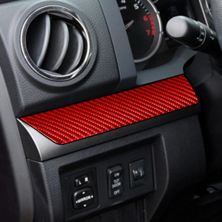 Trio of Carbon Fibre Centre Console Trim Stickers for Toyota Tundra 2014-2018, Left-Hand Drive