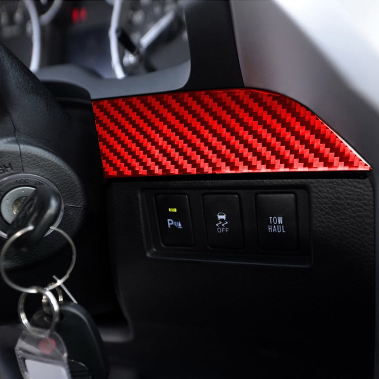Trio of Carbon Fibre Centre Console Trim Stickers for Toyota Tundra 2014-2018, Left-Hand Drive