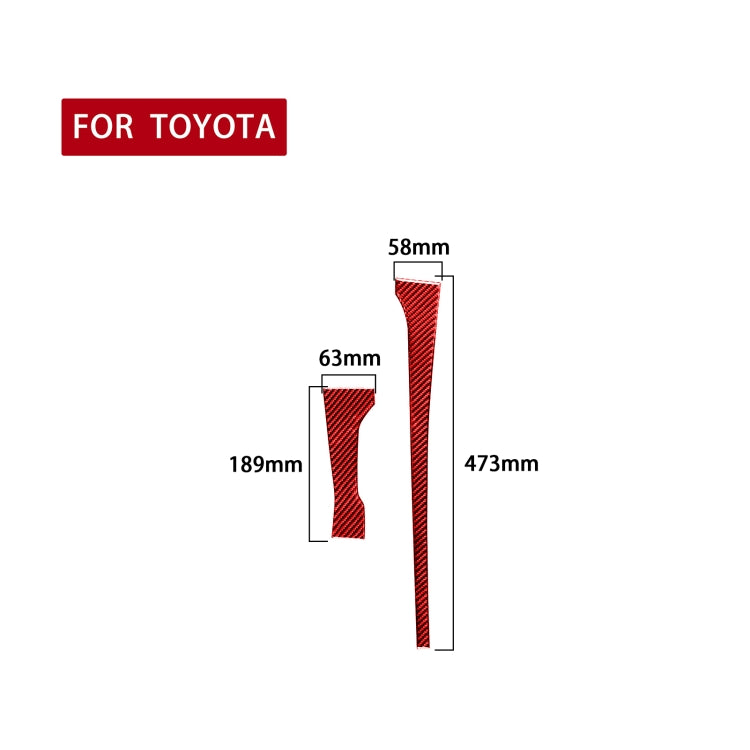 Carbon Fibre Decorative Trim Stickers for Toyota Tundra 2014-2018 - 2 Piece Set for Left & Right Drive