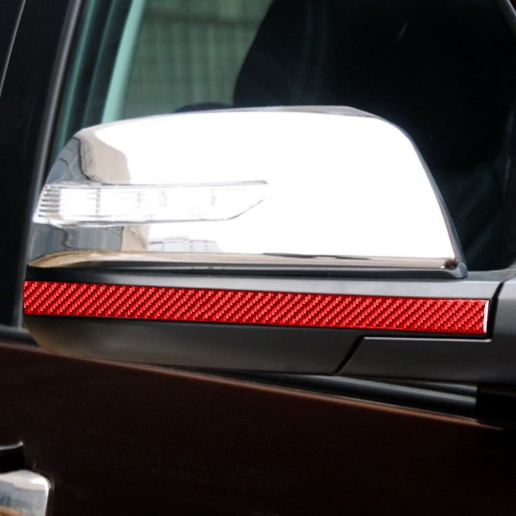 2 PCS / Set Carbon Fiber Car Rearview Mirror Anti Chafing Strip Decorative Sticker for Toyota Tundra 2014-2018,Left and Right Drive Universal