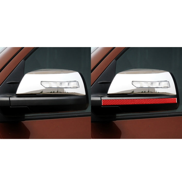 2 PCS / Set Carbon Fiber Car Rearview Mirror Anti Chafing Strip Decorative Sticker for Toyota Tundra 2014-2018,Left and Right Drive Universal