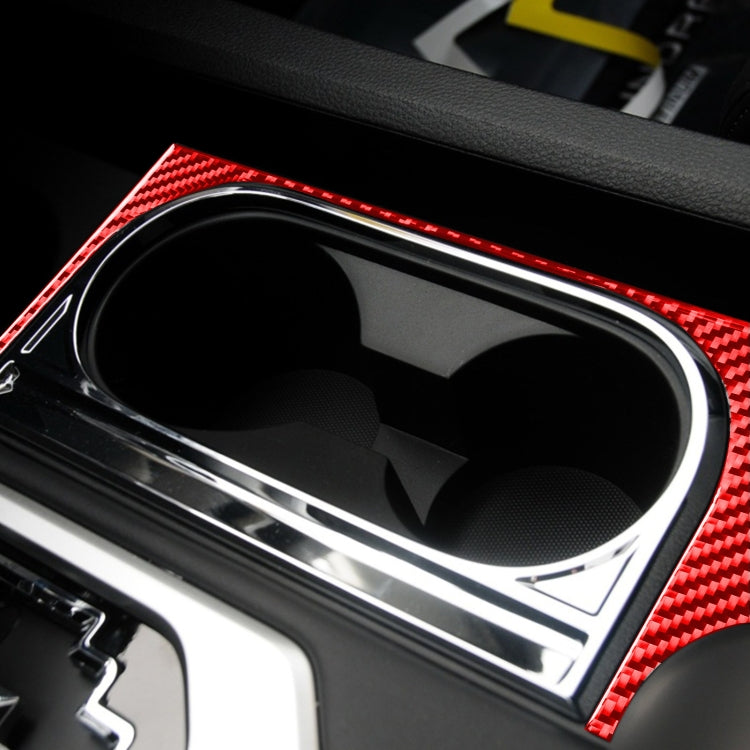 Sleek Carbon Fibre Cup Holder Trim Sticker for 2014-2018 Toyota Tundra (Left-Hand Drive)