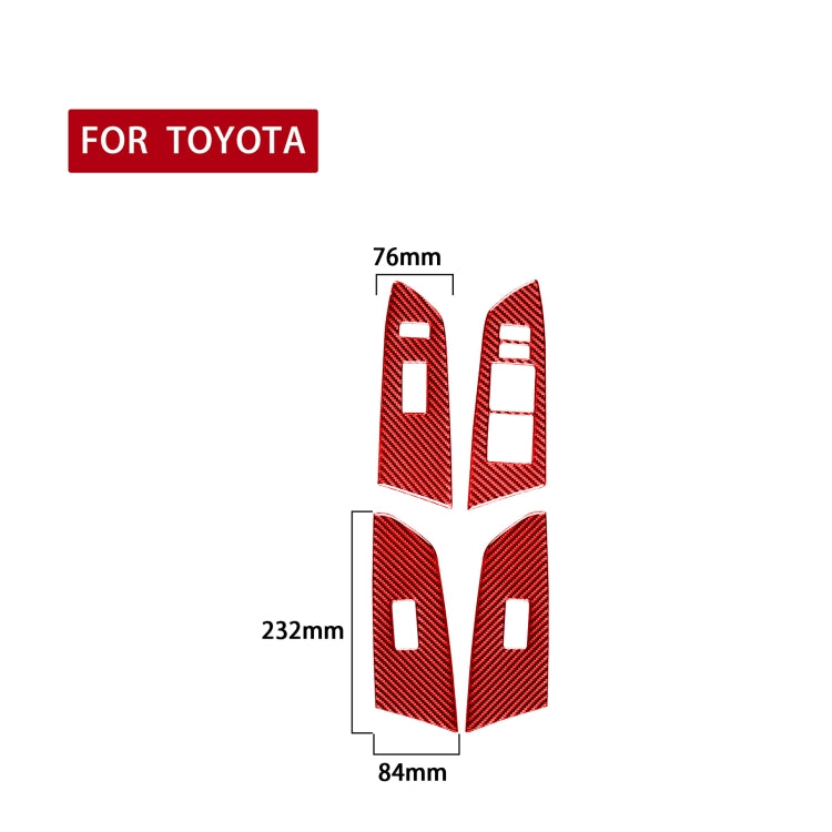 Carbon Fibre Decorative Switch Ring Stickers for Toyota Tundra (2014-2018) - 4 Piece Set