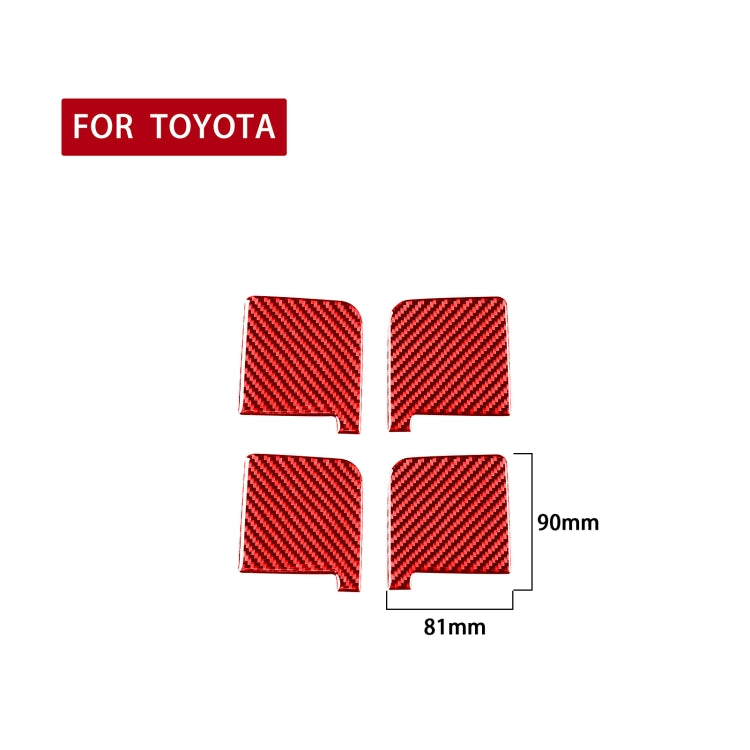 Carbon Fibre Interior Door Bowl Stickers Set for Toyota Tundra 2014-2018 - 4 Piece Decorative Kit