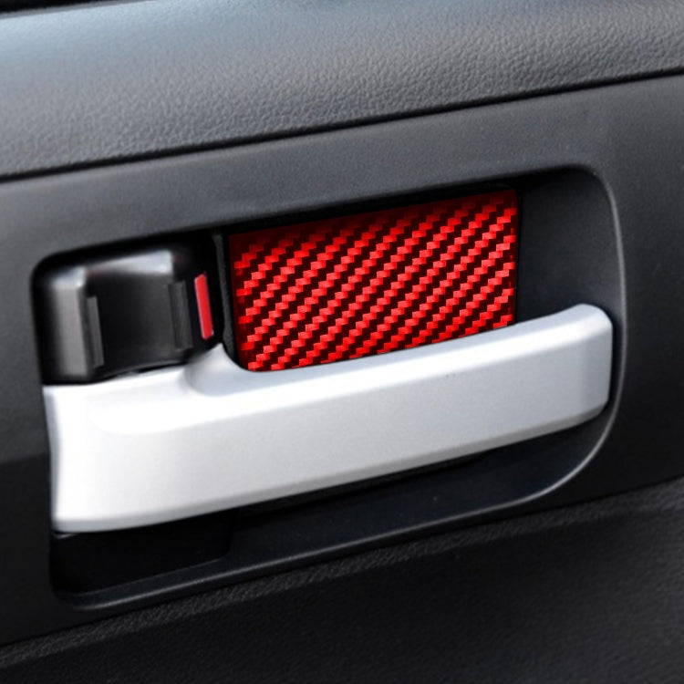 Carbon Fibre Interior Door Bowl Stickers Set for Toyota Tundra 2014-2018 - 4 Piece Decorative Kit