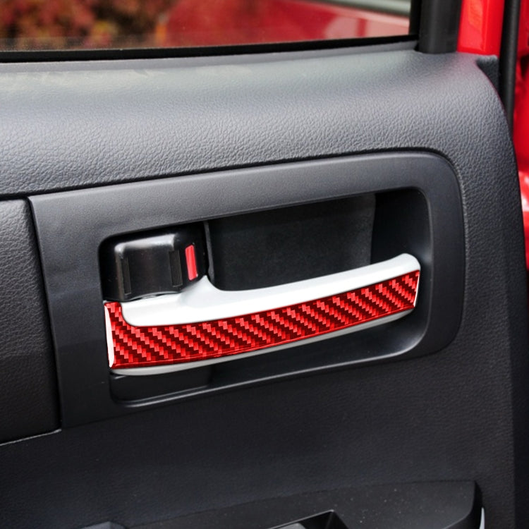 Carbon Fibre Interior Handle Stickers Set for Toyota Tundra (2014-2018) - 4 Piece Decorative Upgrade