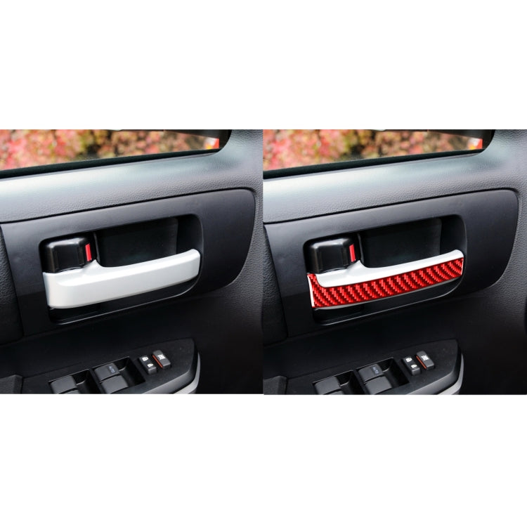 Carbon Fibre Interior Handle Stickers Set for Toyota Tundra (2014-2018) - 4 Piece Decorative Upgrade