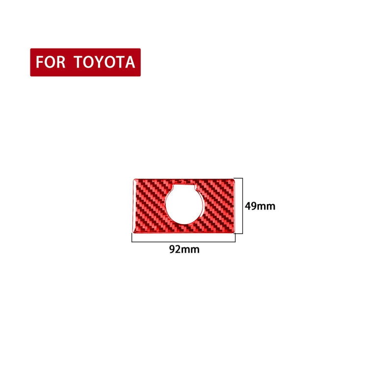 Carbon Fibre Decorative Sticker for Toyota Tundra Rear Cigarette Lighter Switch (2014-2018) - Universal Fit for Left and Right Drive
