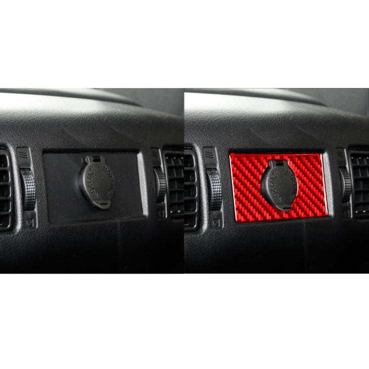 Carbon Fibre Decorative Sticker for Toyota Tundra Rear Cigarette Lighter Switch (2014-2018) - Universal Fit for Left and Right Drive