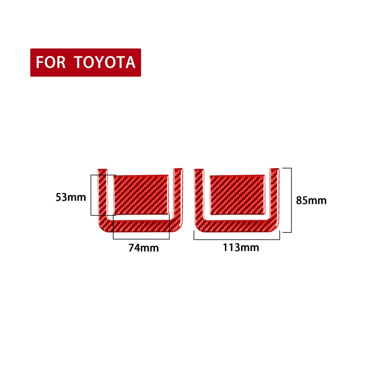 Carbon Fibre Decorative Stickers for Toyota Tundra Rear Seat Adjustment Panels (2014-2018) - 4 Piece Set
