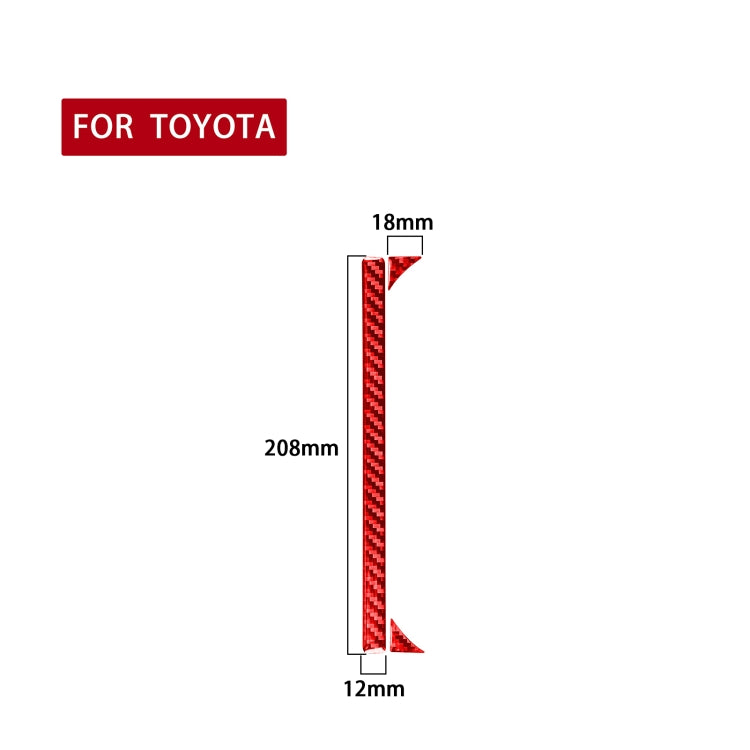 Set of 3 Carbon Fibre Decorative Stickers for Toyota Tundra Cup Holders (2014-2018, Left Drive)