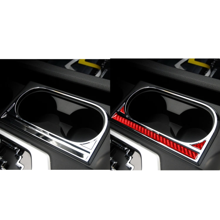 Set of 3 Carbon Fibre Decorative Stickers for Toyota Tundra Cup Holders (2014-2018, Left Drive)