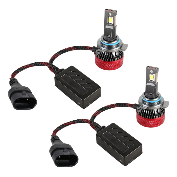1 Pair 9012 DC12V 65W 6000K 6500LM LED Car Headlights