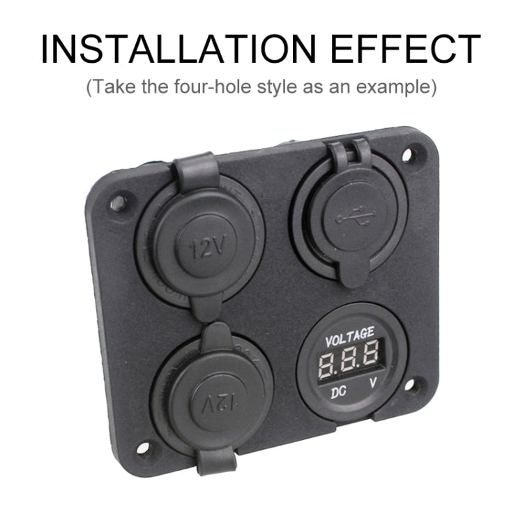 5 Pack of Car USB Charging Voltmeter Cigarette Lighter Panel Upgrade