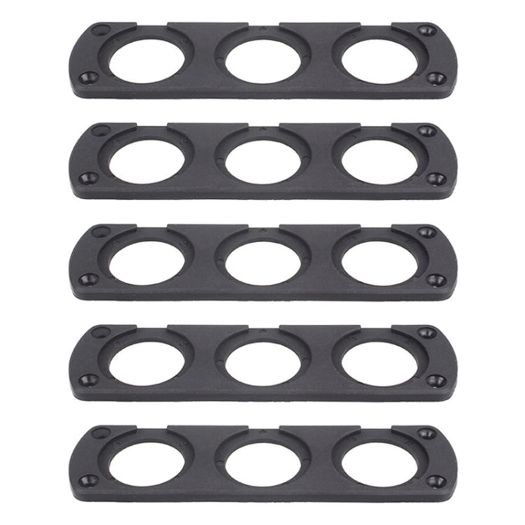 5-Piece 3-Hole Modified Car USB Charging Voltmeter Socket Panel