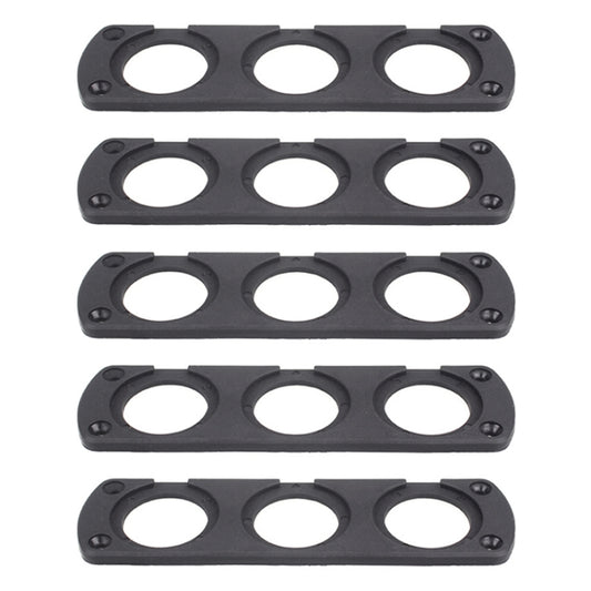 5-Piece 3-Hole Modified Car USB Charging Voltmeter Socket Panel