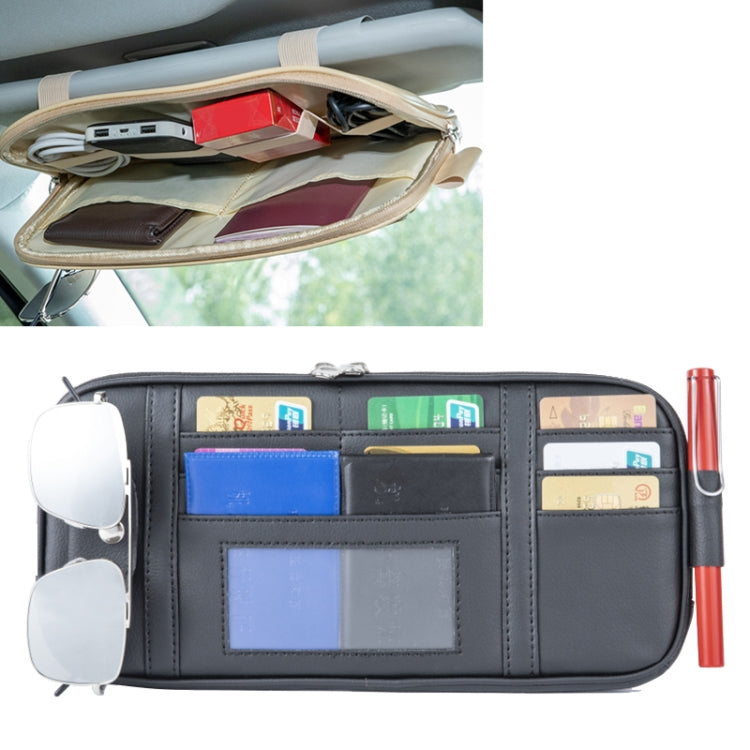 Versatile Car Visor Organiser: Stylish Clip Holder for Cards, Glasses, and Bills