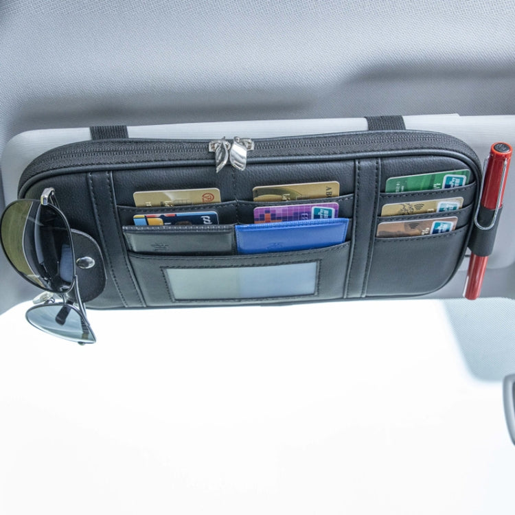 Versatile Car Visor Organiser: Stylish Clip Holder for Cards, Glasses, and Bills