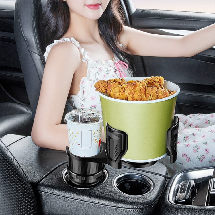 Adjustable Rotating Car Cup Holder with Built-in Compass and Anti-Shock Foam