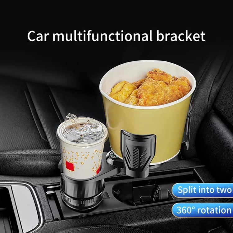 Adjustable Rotating Car Cup Holder with Built-in Compass and Anti-Shock Foam