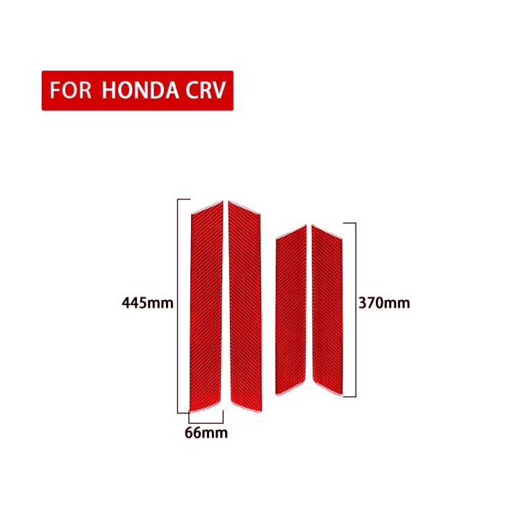 Carbon Fibre Door Panel Trim Stickers Set for Honda CR-V (2007-2011) - 4 Piece Decorative Kit