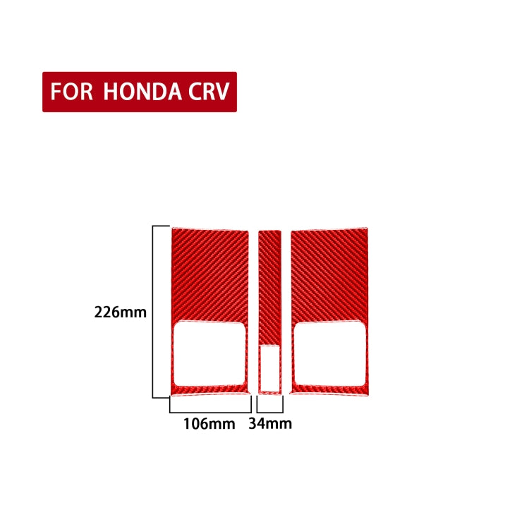 Carbon Fibre Decorative Sticker Set for Honda CR-V 2007-2011 - 3 Piece Interior Enhancement