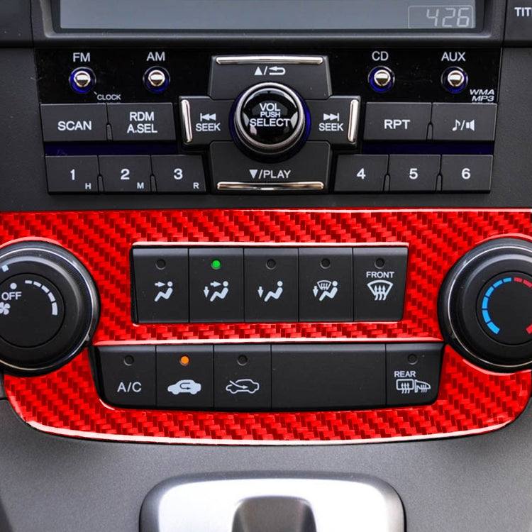 Carbon Fibre Decorative Stickers for Honda CRV 2007-2011 - 2 Piece CD Volume Switch Frame Set