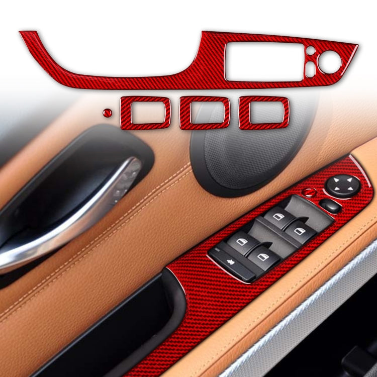 Carbon Fibre Decorative Stickers Set for BMW 3 Series E90 - 5 Piece Left Driving Panel Enhancement
