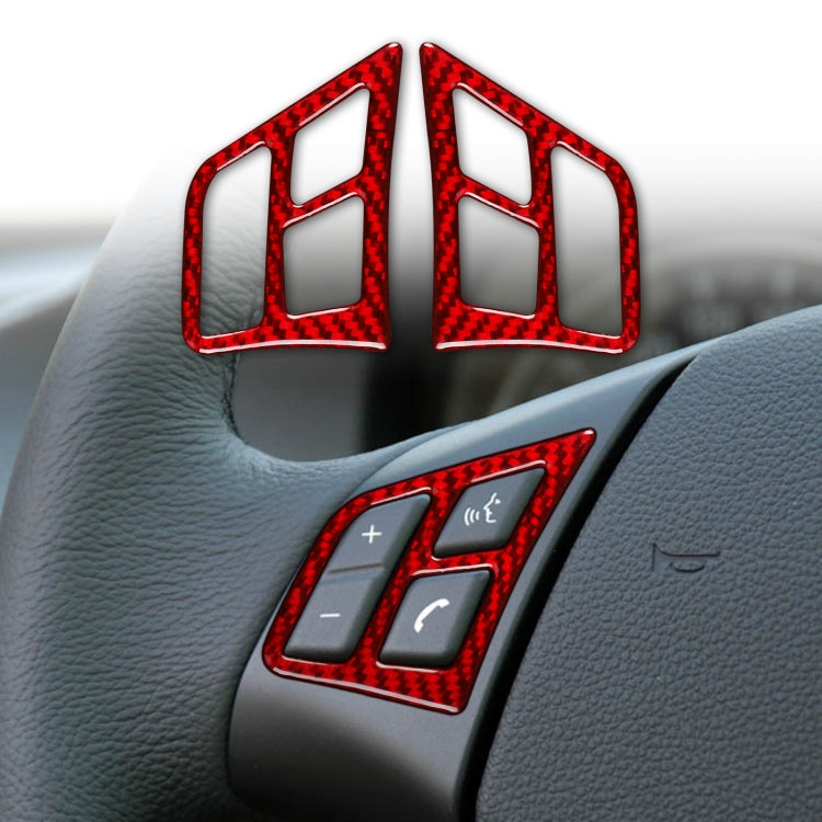 Carbon Fibre Steering Wheel Button Frame Stickers for BMW 3 Series E90 – 2 Piece Set for Left and Right Drive