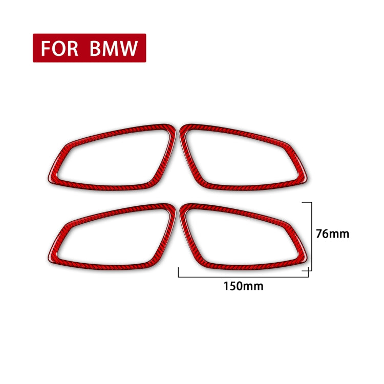 Carbon Fibre Decorative Door Handle Stickers for BMW 3 Series E90 - 4 Piece Set