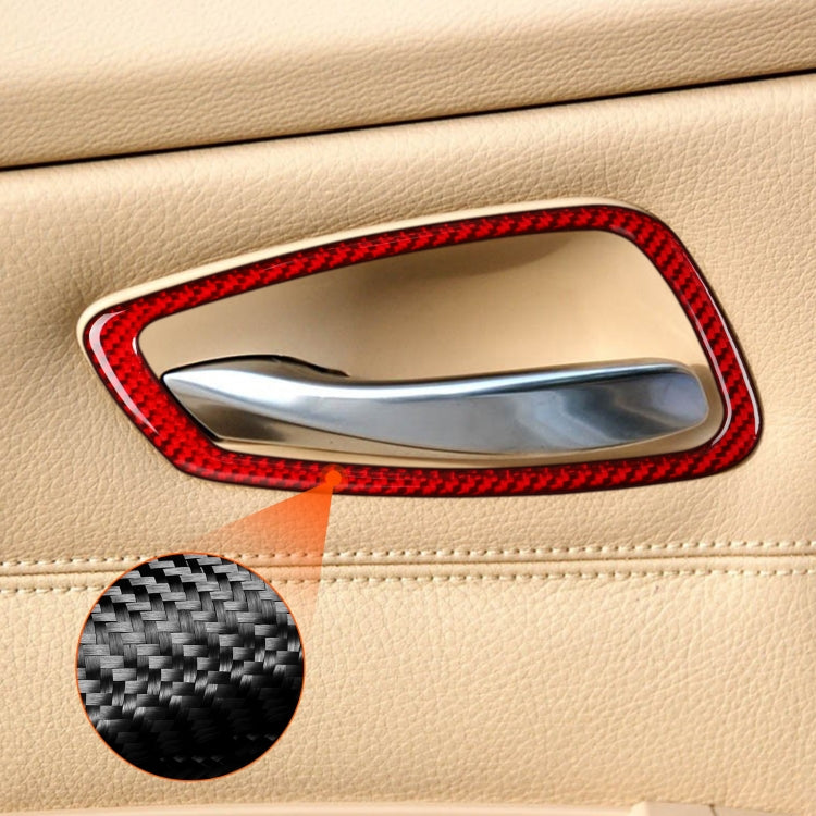 Carbon Fibre Decorative Door Handle Stickers for BMW 3 Series E90 - 4 Piece Set