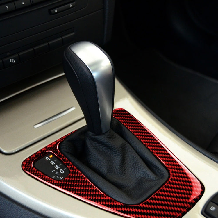 Carbon Fibre Gear Shift Panel Accent Sticker for BMW 3 Series E90 (Left Drive)