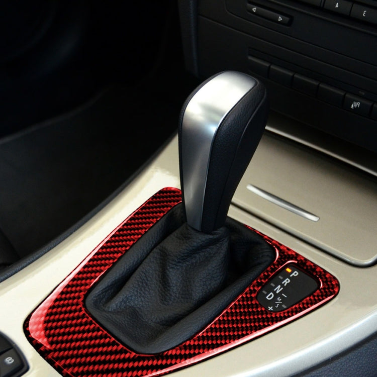 Carbon Fibre Gear Position Panel Decal for BMW 3 Series E90 (Right Hand Drive)