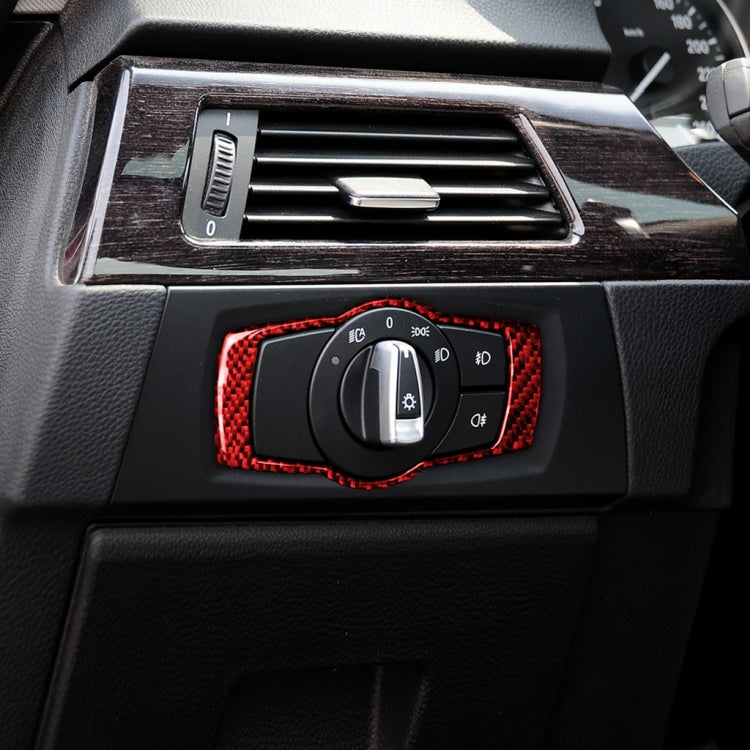 BMW 3 Series E90 Carbon Fibre Headlight Switch Decorative Sticker – Universal Left & Right Drive