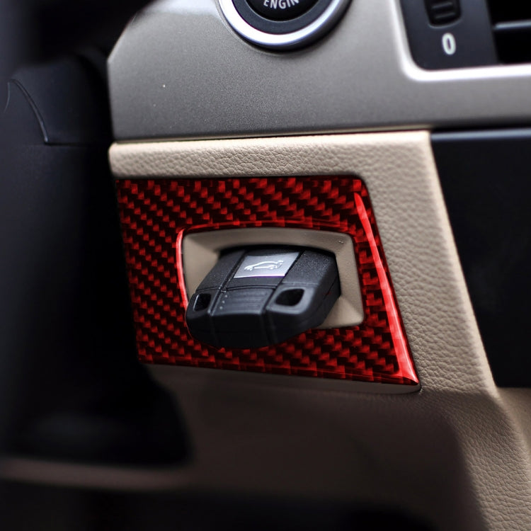 BMW 3 Series E90 Carbon Fibre Ignition Switch Keyhole Accent Sticker for Left-Hand Drive