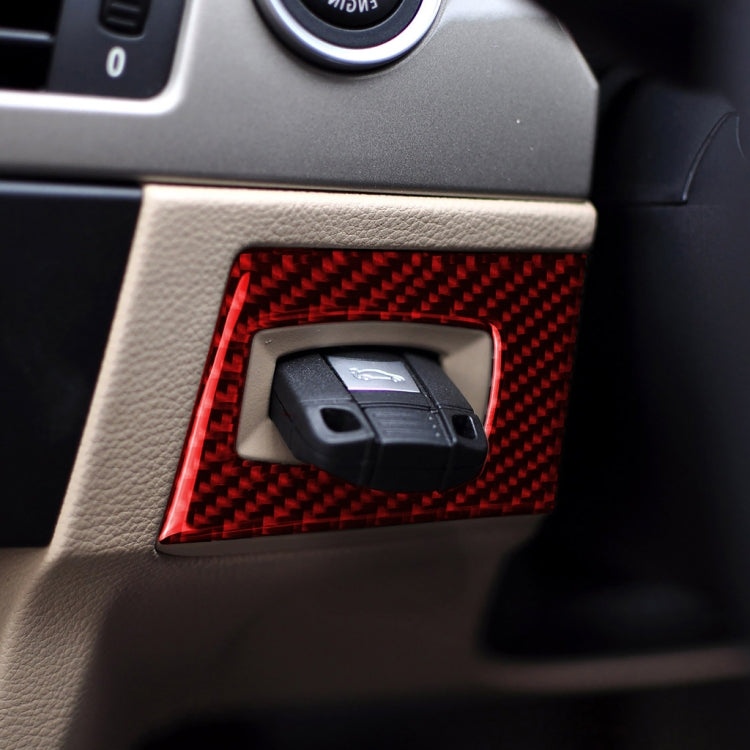 BMW 3 Series E90 Carbon Fibre Ignition Switch Key Hole Trim Sticker for Right Drive