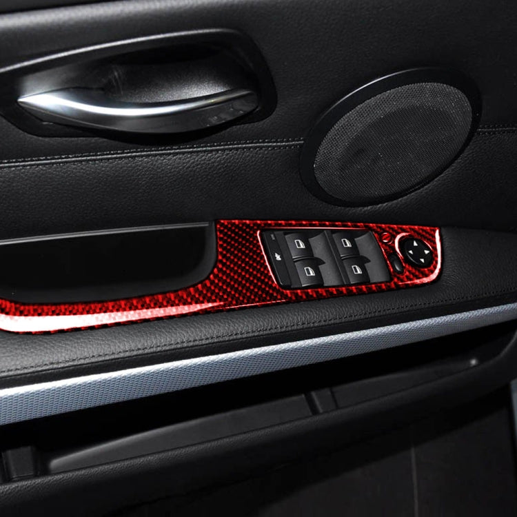 5-Piece Carbon Fibre Decorative Stickers for BMW 3 Series E90 Window Lift Panels