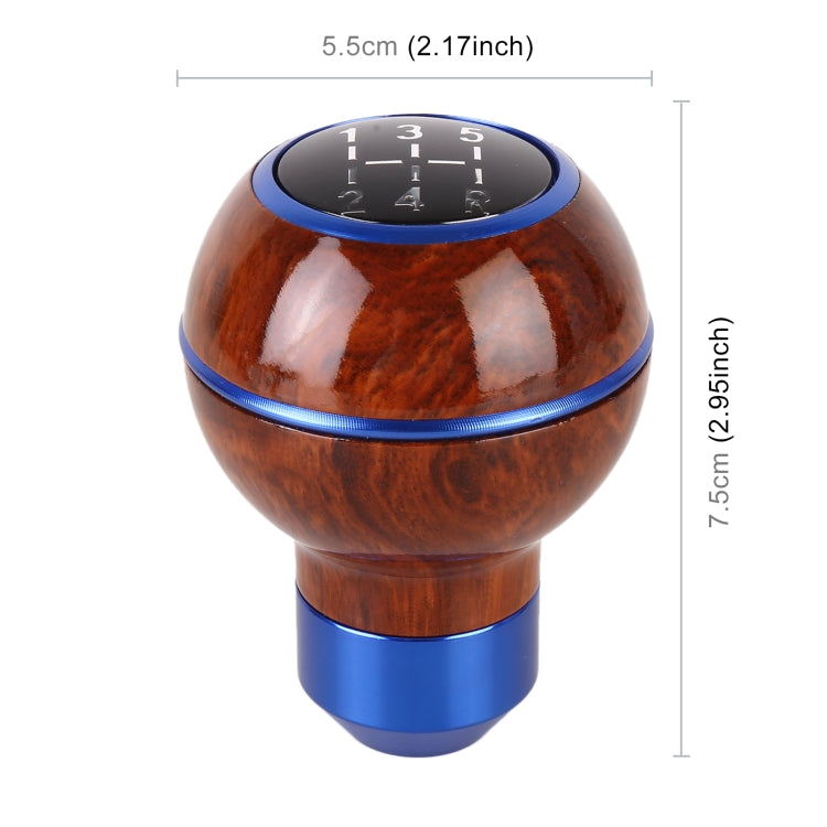 Stylish Wood-Effect Metal Gear Shift Knob for Cars